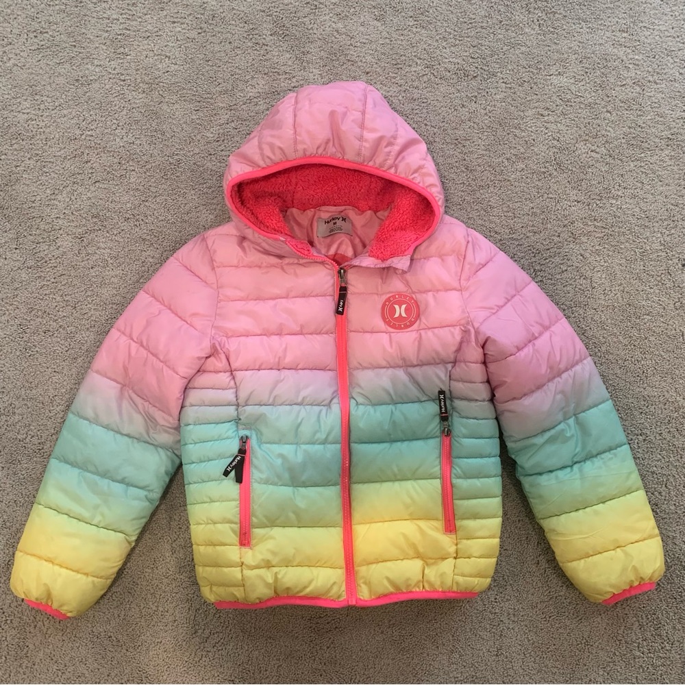 Hurley girls puffer size M, used in good condition